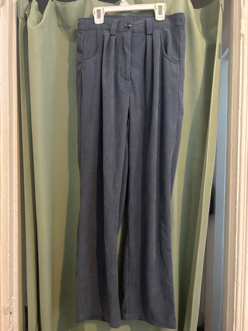 HALARA Blue Corduroy Wide-Leg Trousers